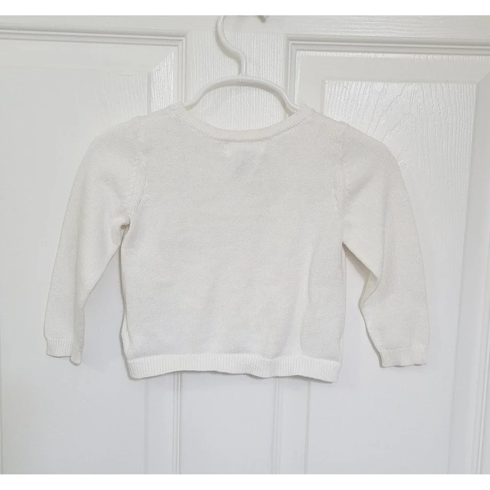 White Old Navy baby cardigan‎ sweater size 18-24 mo